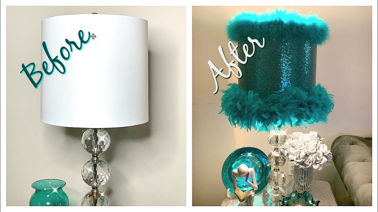 DIY GLAM LAMP SHADE | DIY GLAM HOME DECOR | HOME DECOR DIY