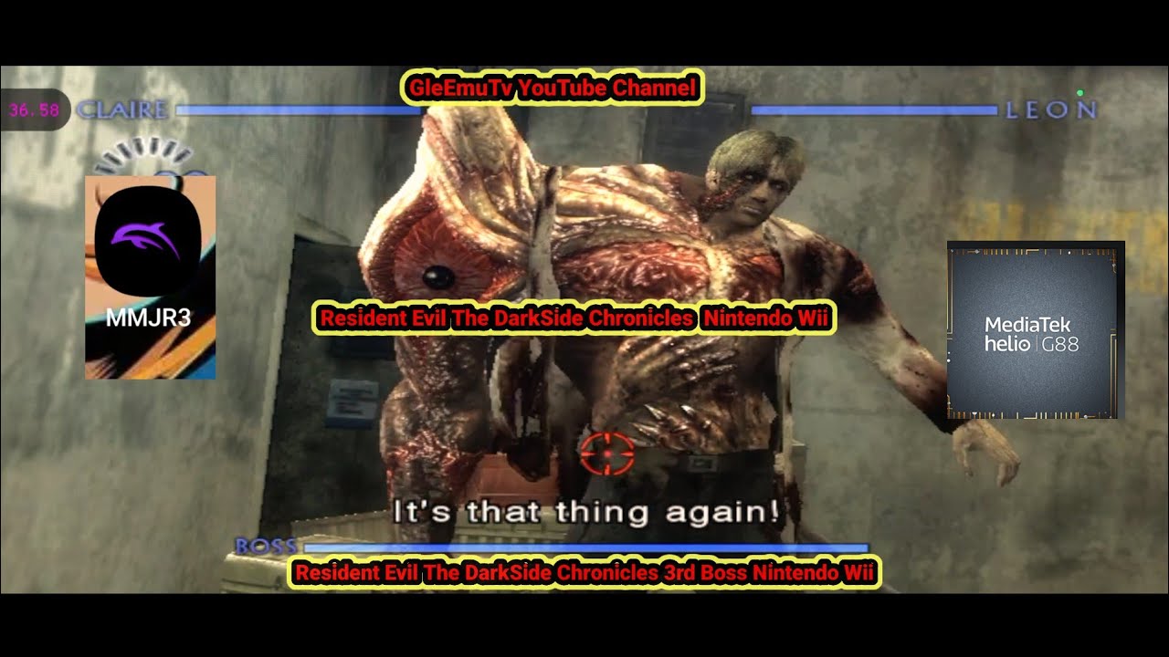 Resident Evil The DarkSide Chronicles Nintendo Wii Gameplay 3rd Boss | Dolphin Mmjr3 | Helio G88 