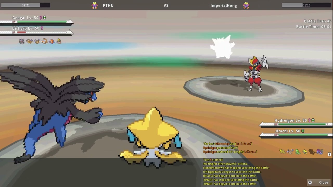 PokeMMO Tournament Community Combat Doubles #441 - PTHU vs ImperialHong