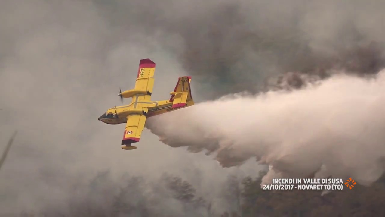 ELICOTTERI E CANADAIR IN VALLE DI SUSA