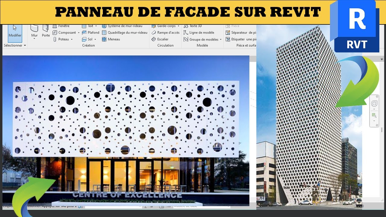 Panneau de façade sur revit