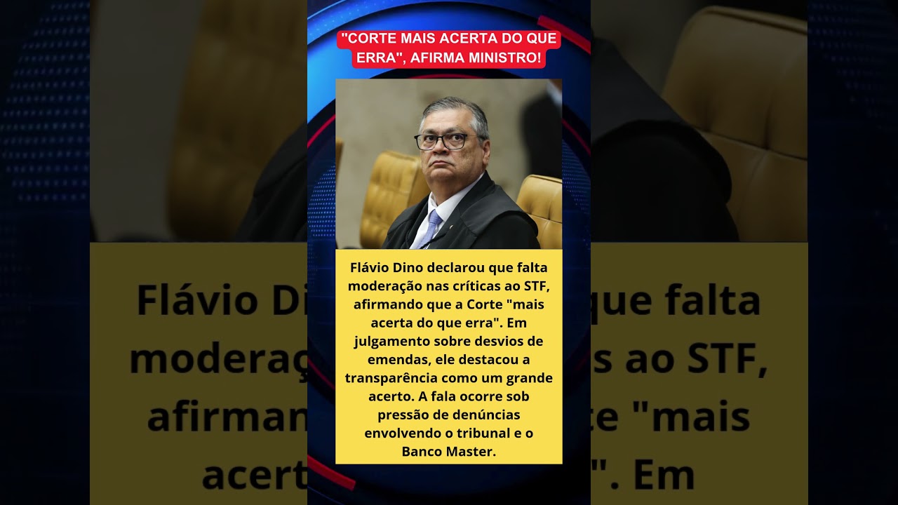Fl&aacute;vio Dino defende atua&ccedil;&atilde;o do STF em meio a crises