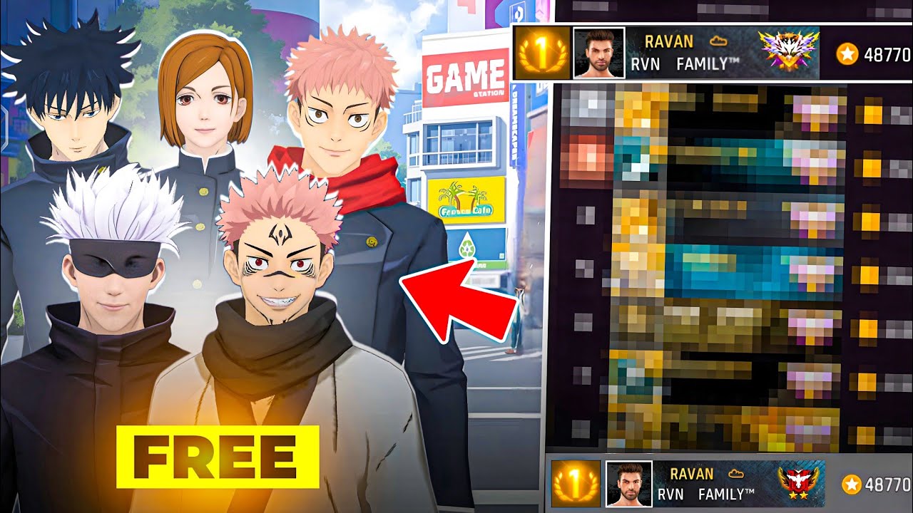 Push TOP 1 Region in Lone Wolf for *JUJUTSU KAISEN* Bundles For FREE 🤫 ?