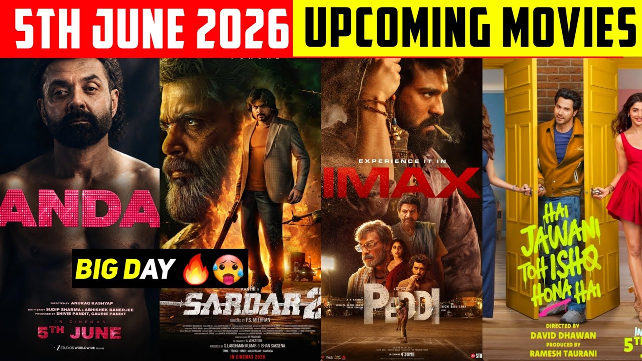 Top 10,5 June 2026 Upcoming Movies In (Hindi)|Upcoming Bollywood & South Indian Films List|5th June