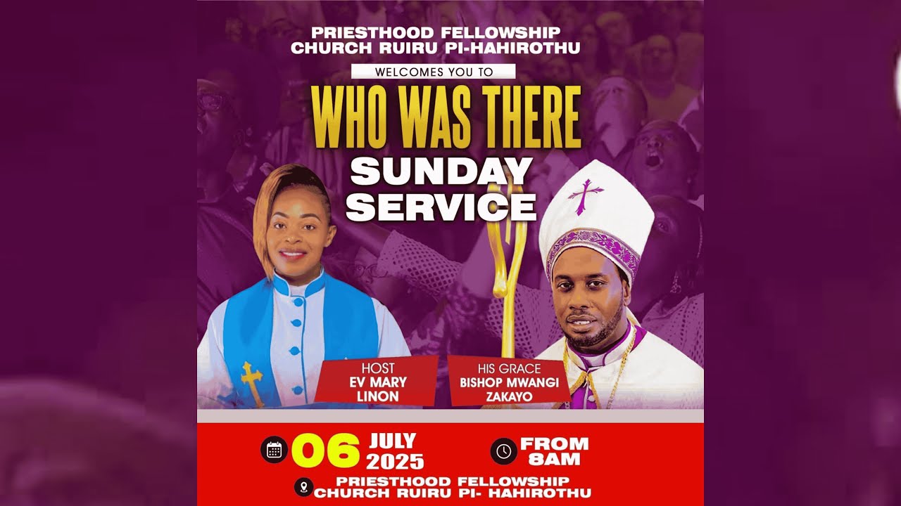 Priesthood Church Ruiru Pi-Hahirothu Sunday service. Hosted by Ev. Mary Lincon.