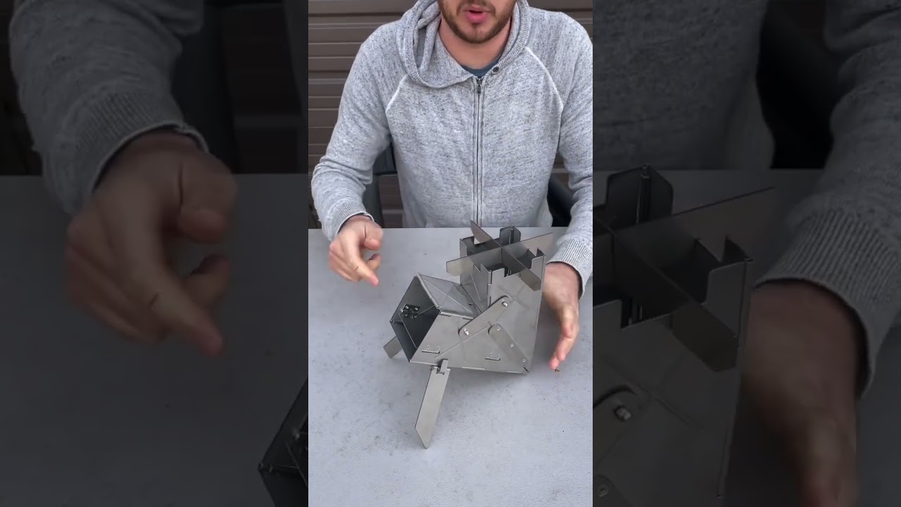 Next Level Folding Rocket Stove! ⛺️ 