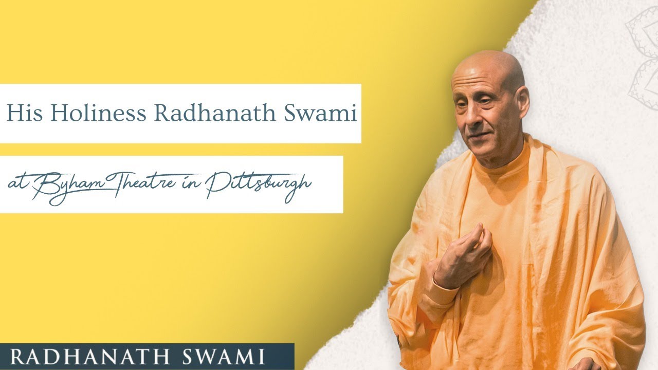 His Holiness Radhanath Swami at Byham Theatre in Pittsburgh