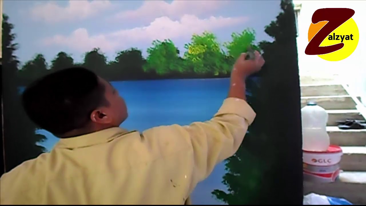 رسم منظر على السريع
