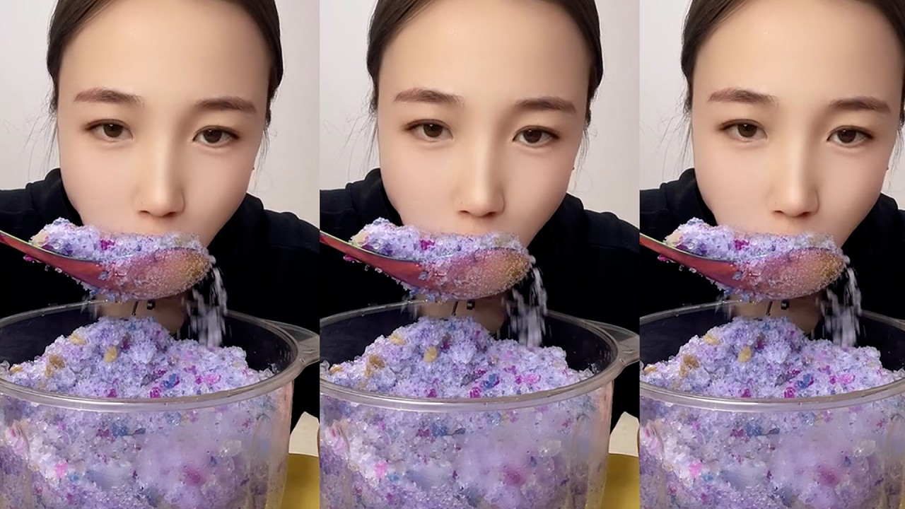 QIAN EATING ICE / MUKBANG ICE / 吃冰😈小达人😈燕子 #mukbang #asmrsounds