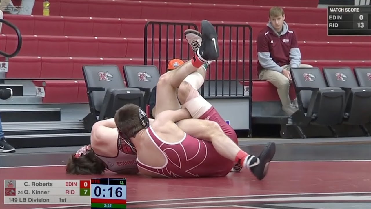 149lbs Quinn Kinner (Rider) vs Colin Roberts (Edinboro)