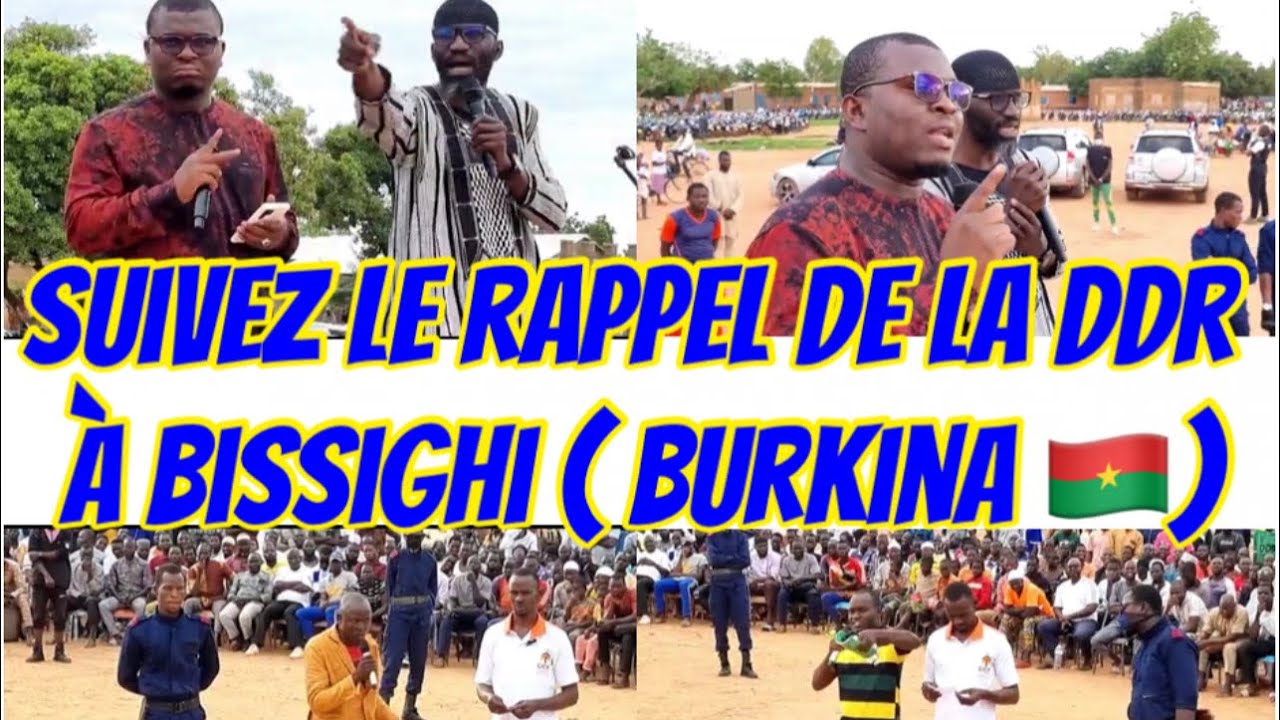 Suivez le rappel de la DDR à la place de Bissighi suivie de questions et réponse