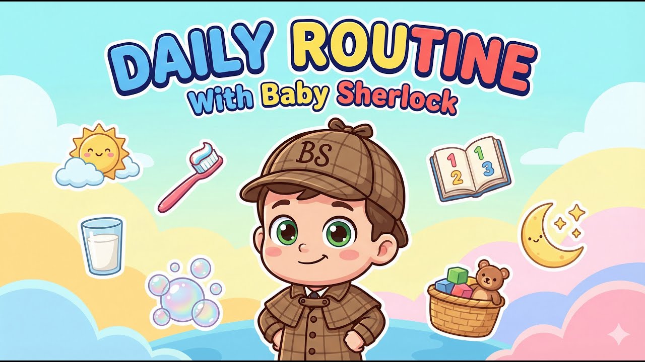 Baby Sherlock Morning to Night Routine | Kids Compilation