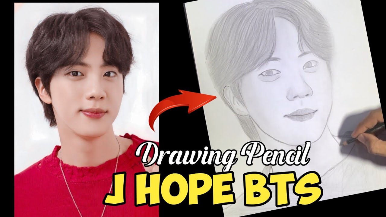 BTS J Hope Drawing Pencil Video || Drawing Kpop Idols BTS Member || Kpop Arts