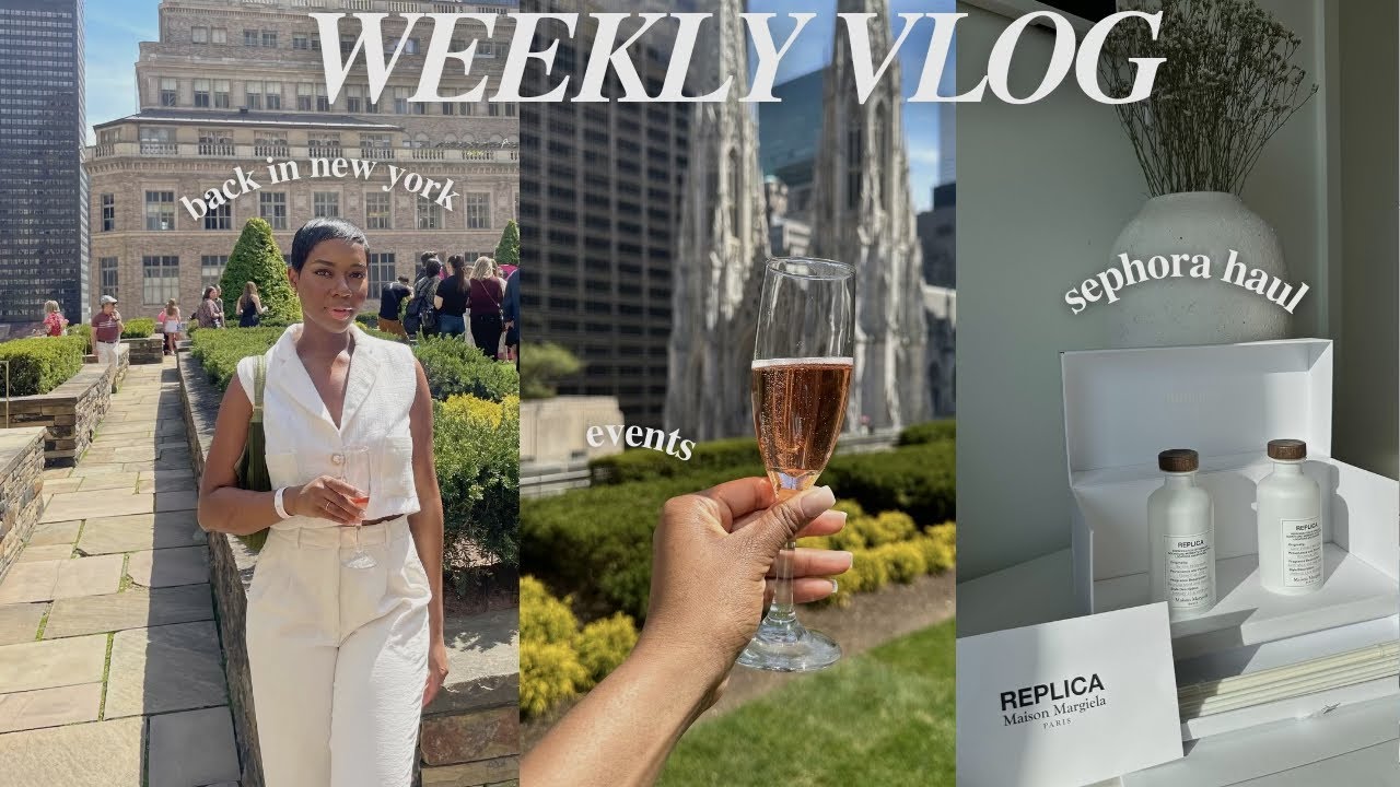 WEEKLY VLOG | back in NYC, Sephora haul & grwm for an event