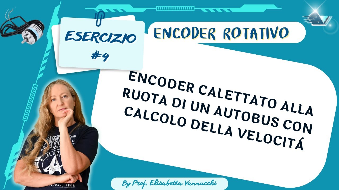 Encoder calettato alla ruota di un autobus con calcolo della velocità
