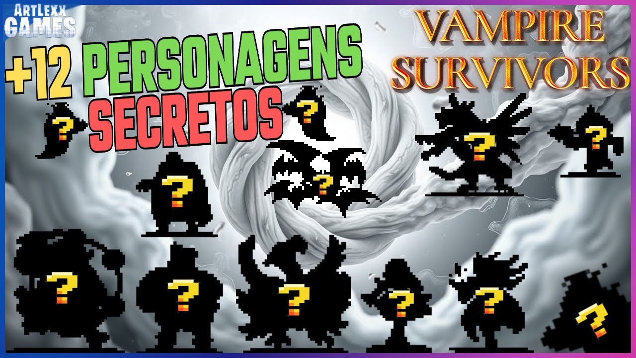 #9 - COMO DESBLOQUEAR +12 PERSONAGENS SECRETOS - VAMPIRE SURVIVORS