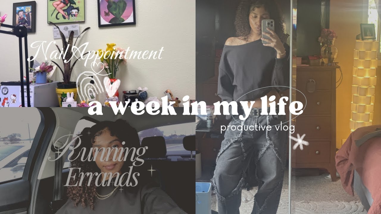 Weekly Vlog💕| Working out, GRWM+ Curly Hairstyle, Thrifting, Hair Maintenance + more