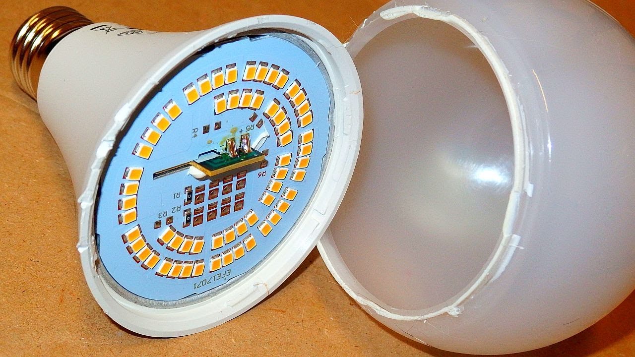 Giant 19W LED Lamp + schematic + buck regulator explained