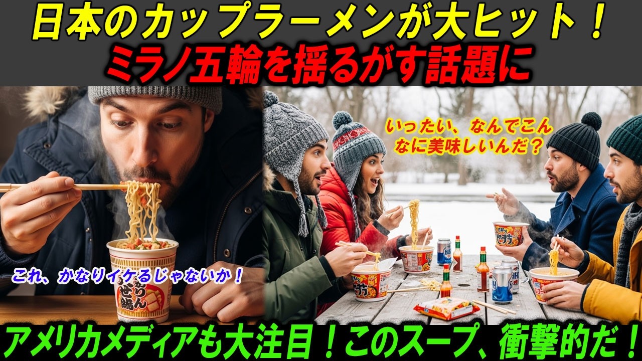 「日本のカップラーメンは最高だ！ミラノ五輪の選手村で行列が…」アメリカのテレビ局が注目した日本のカップラーメンの正体【海外感動秘話】