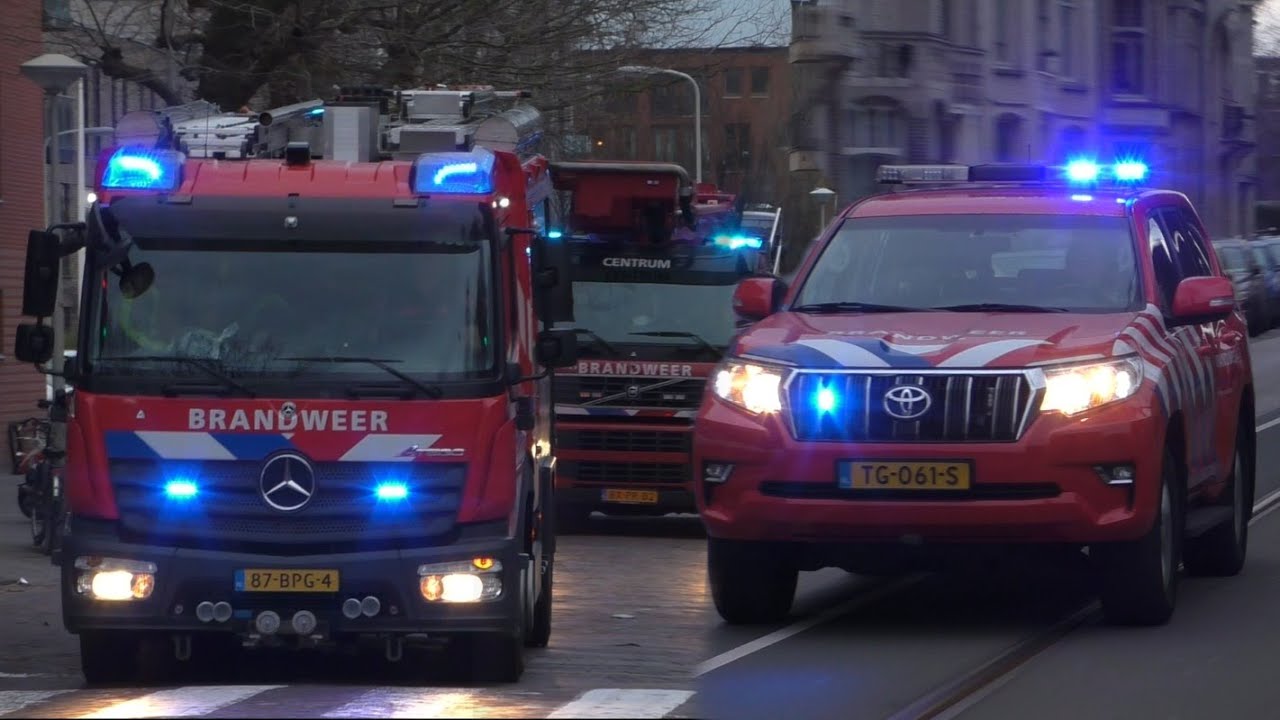 Brandweerinzetten in en rond het centrum van Den Haag - Uitruk kazerne Centrum, Loosduinen en meer!
