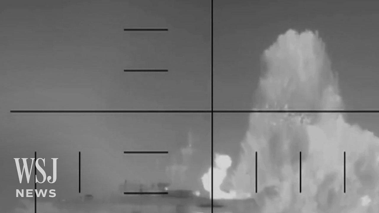 Pentagon Releases Video Showing U.S. Torpedo Sinking Iranian Warship | WSJ News