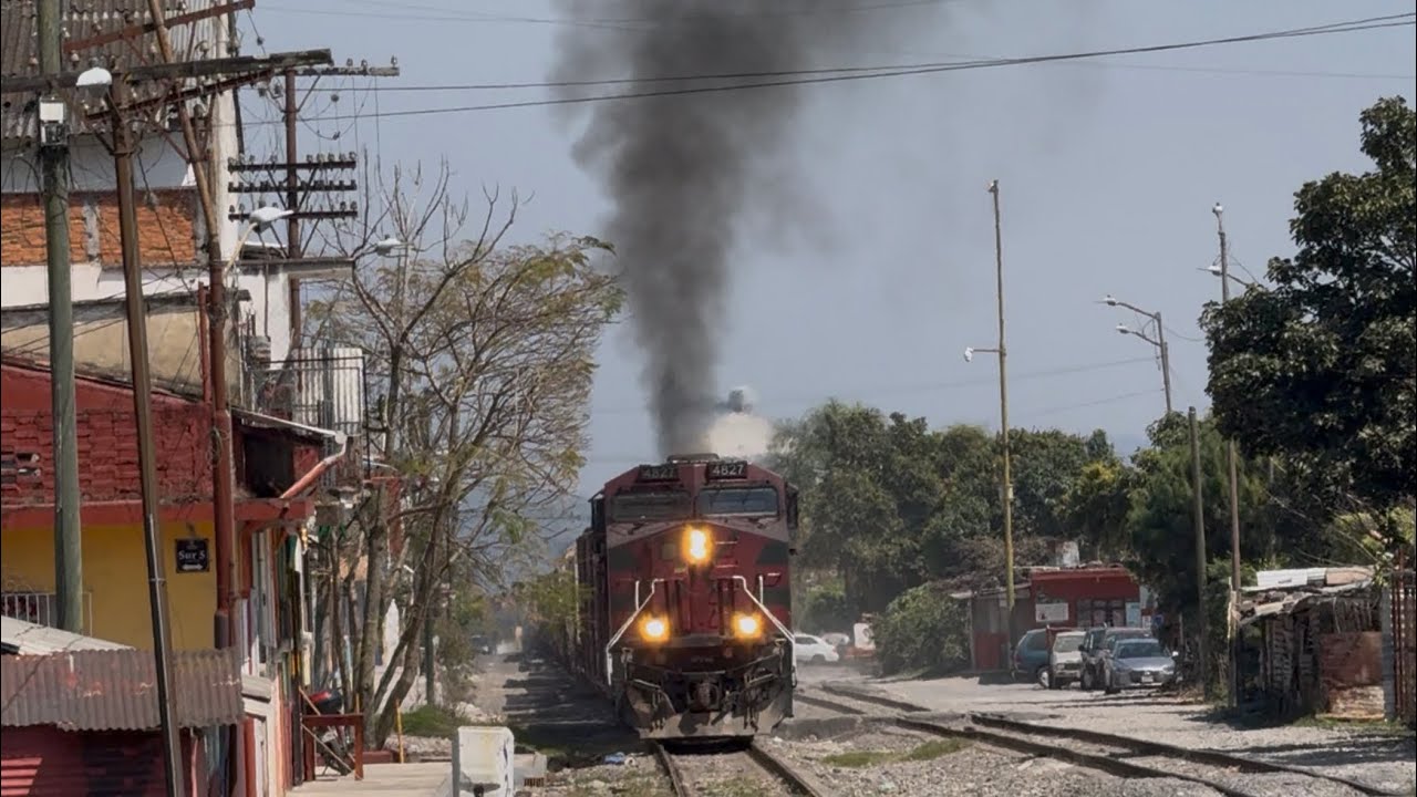 PESADO TREN LLEGANDO A ORIZABA VERACRUZ🔥🚂
