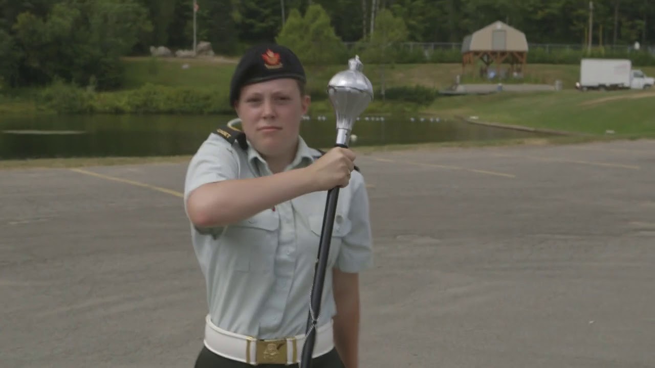 31. Drum Major Drill Movements and Mace Drill - Walking the Mace in Quick Time