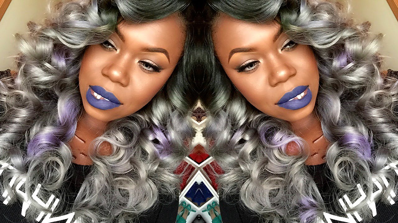 Tutorial| Gray Hair w/ Lavender Highlights (Full Color/Styling Tutorial)