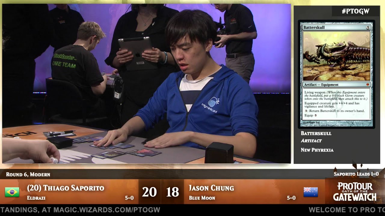 Pro Tour Oath of the Gatewatch Round 6 (Modern): Thiago Saporito vs. Jason Chung