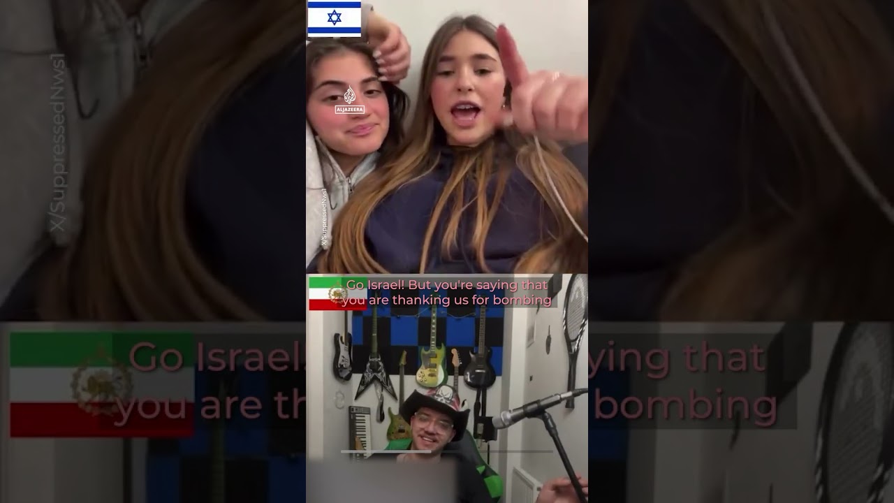 &lsquo;We&rsquo;re killing them, bro&rsquo;: Israelis correct Iranian online streamer | AJ #shorts