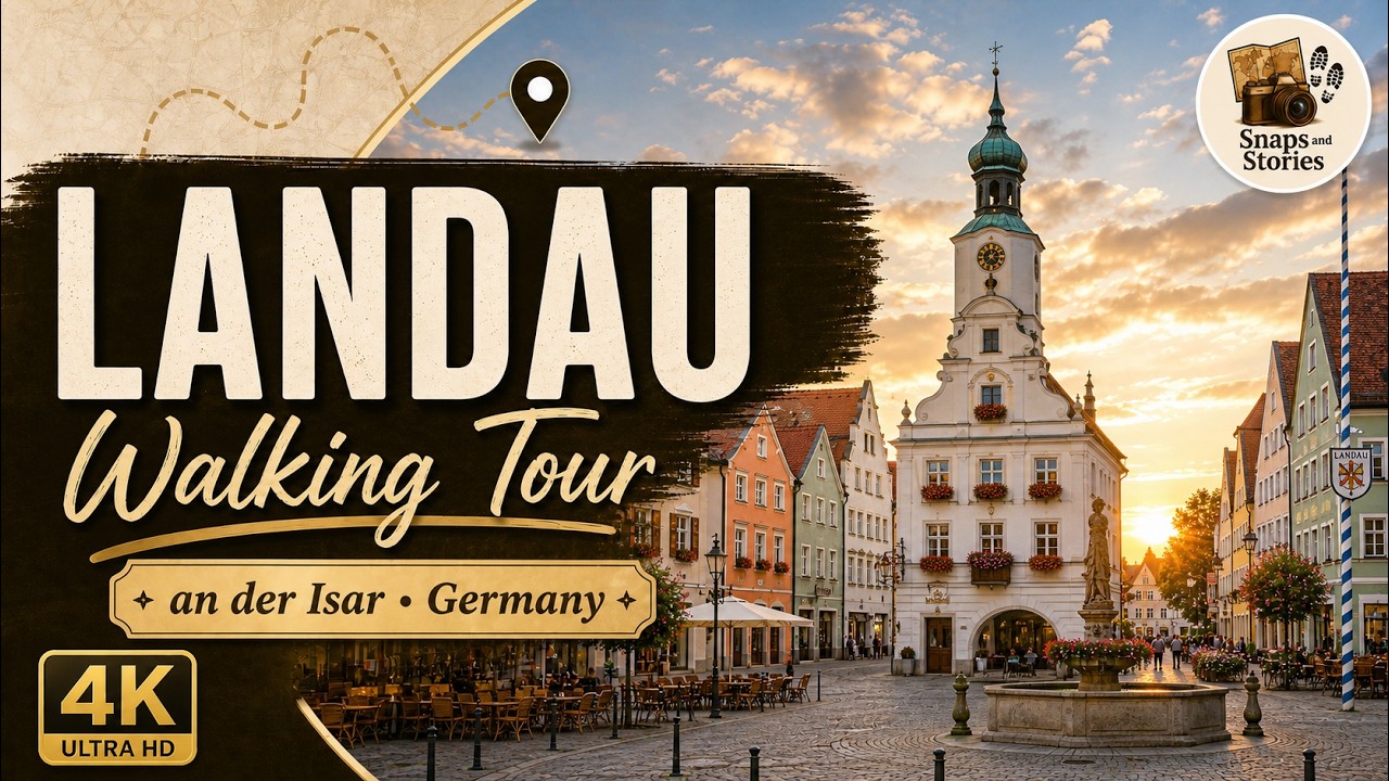[4K] Landau an der Isar Germany | Landau Walking Tour