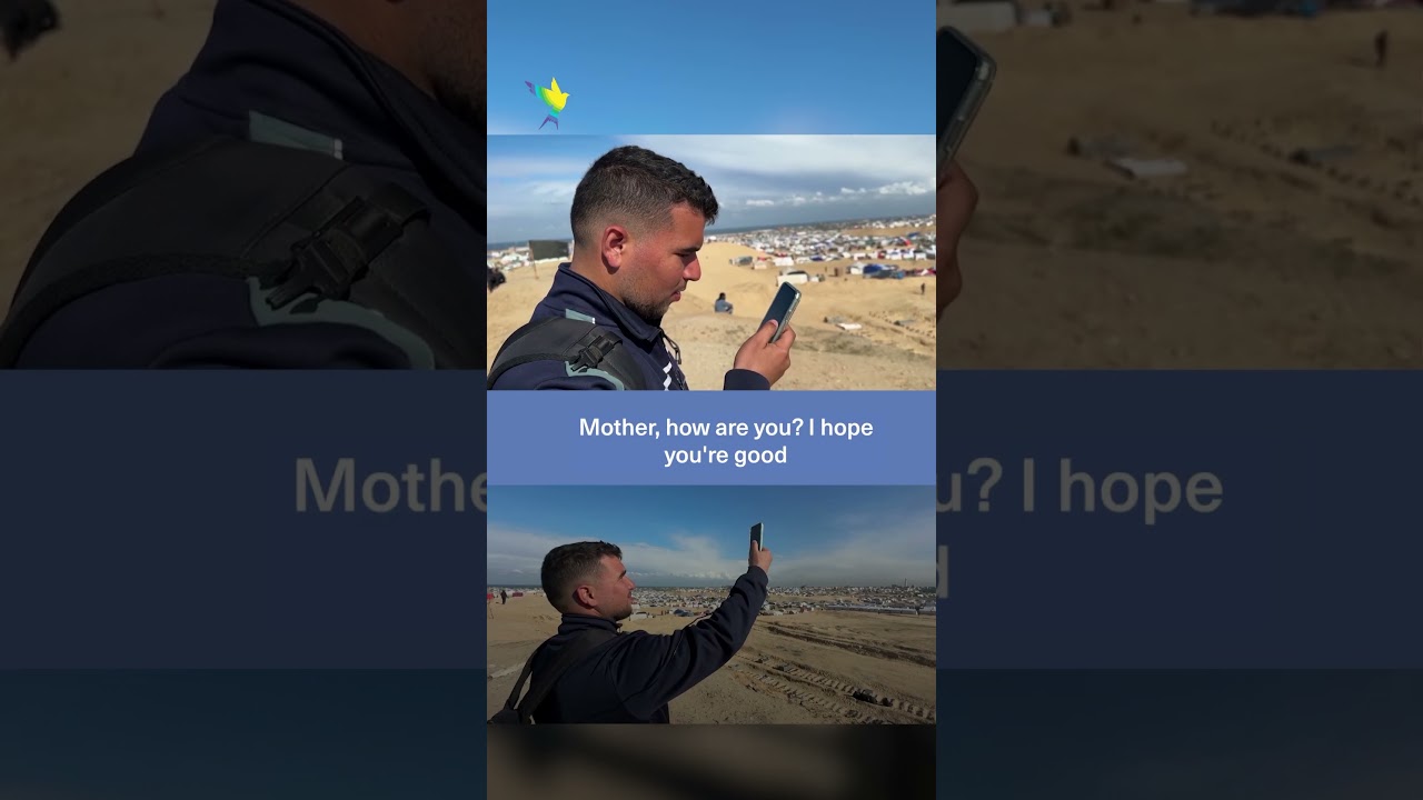 Gazans DESPERATE for phone signal walk to Egypt border to reach families separated by war