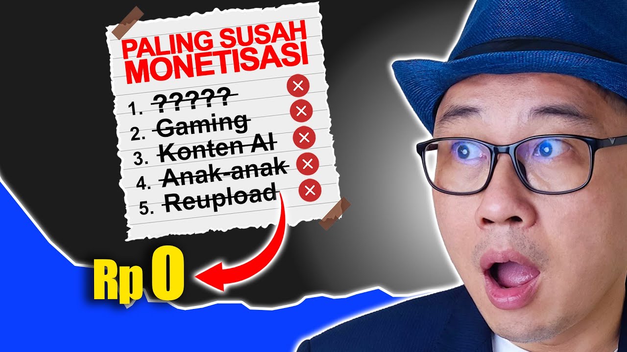 😯 5 konten youtube paling susah monetisasi bagi Youtuber pemula