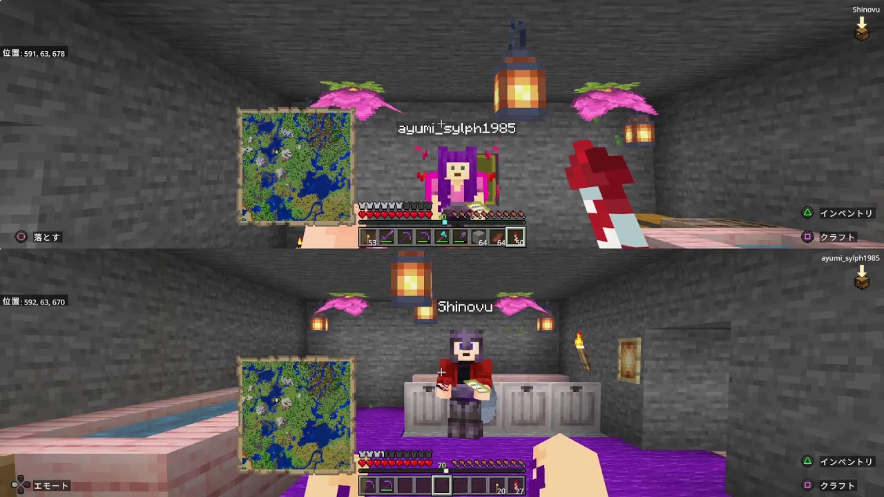さなとシノヴのマインクラフト配信　その185