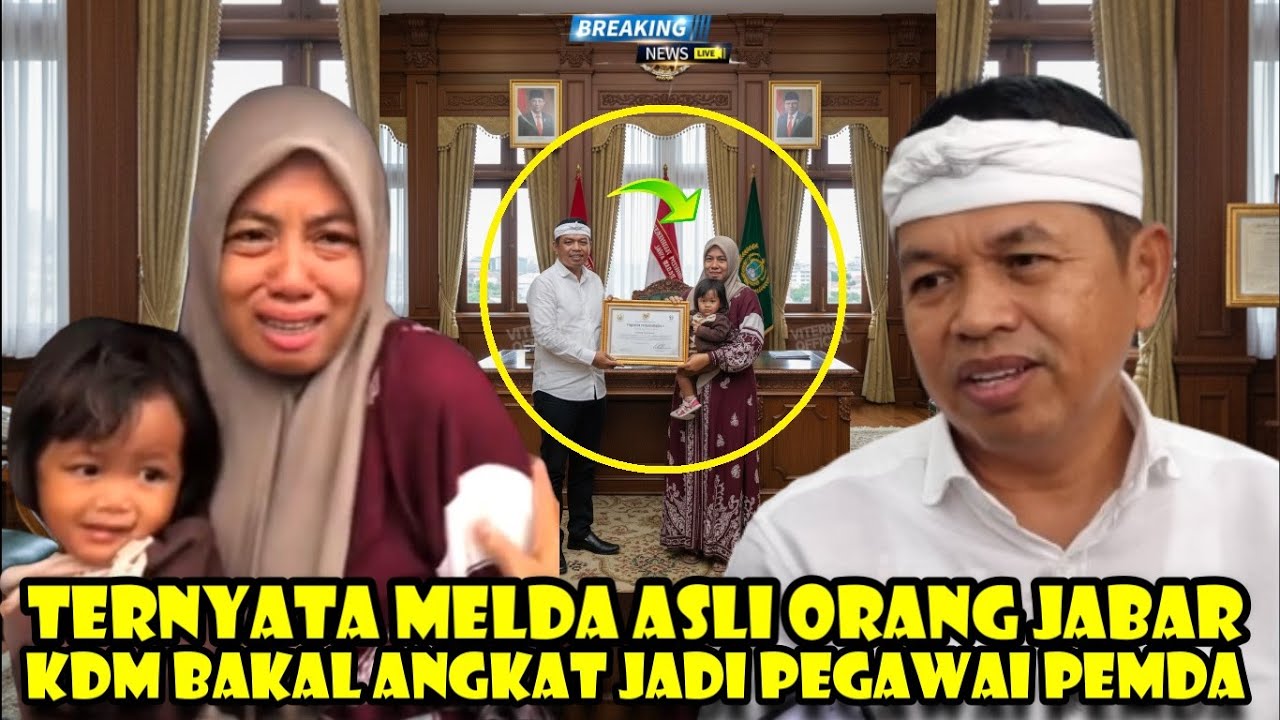 Ternyata melda safitri asli jabar! KDM janji bakal angkat melda jadi pegawai di pemda, Subhanaullah!