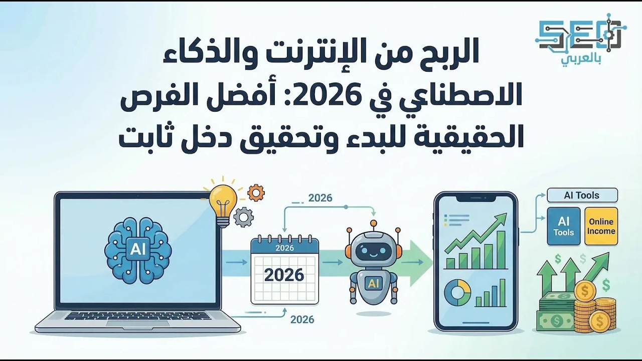 الربح من الإنترنت والذكاء الاصطناعي في 2026: أفضل الفرص الحقيقية للبدء وتحقيق دخل ثابت