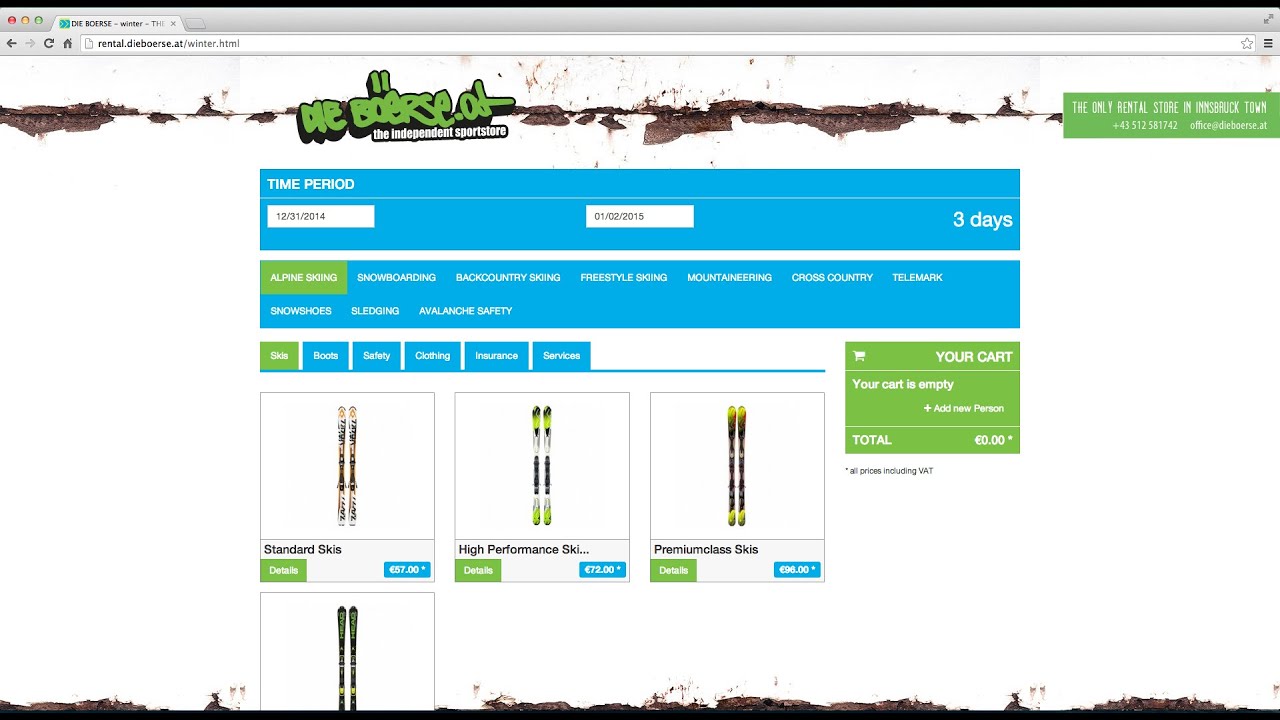 Die Boerse Winter Rental Tutorial -  