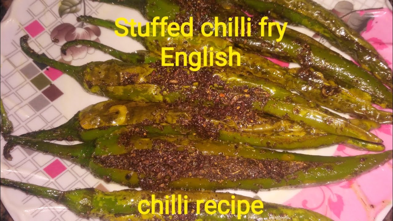 Stuffed chilli fry/ chilli#stuffed/chilli recipe in #English/fry #chilli/stuffed chilli/Ankita Dubey