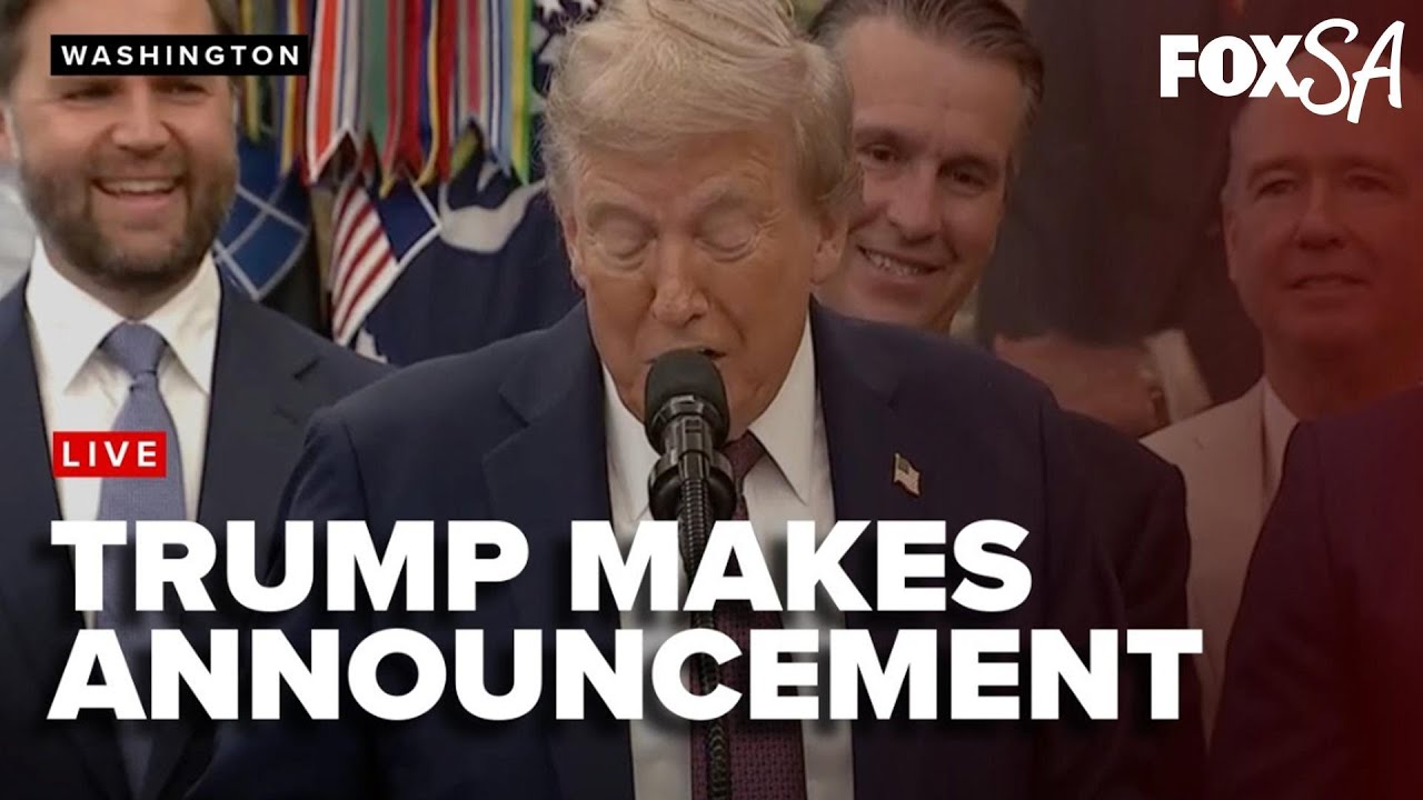 President Donald Trump makes announcement regarding the Department of Defense from the Oval Office