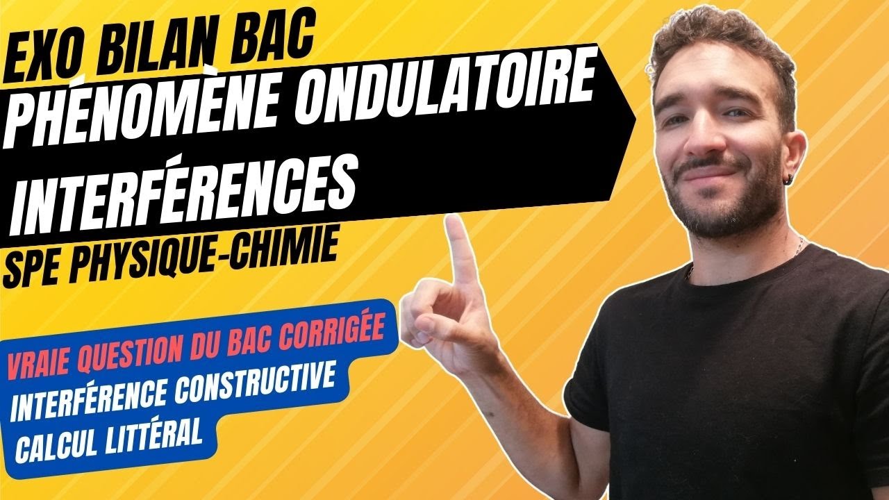 [TERM SPÉ PHYSIQUE] INTERFÉRENCES / EXO BILAN BAC 🎯🐱‍👤 PÉRIODE ONDE / FORMULES CORRECTION DÉTAILLÉE