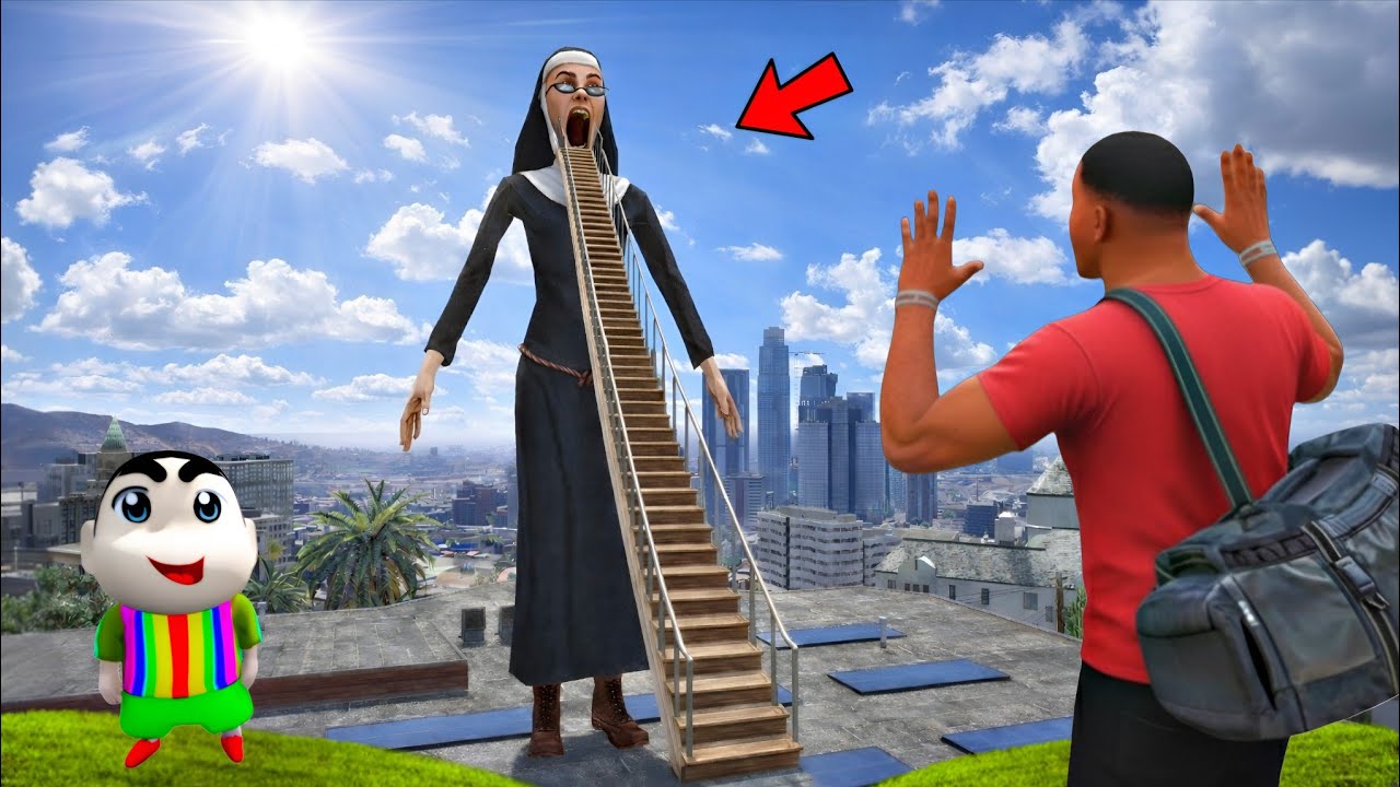 FRANKLIN FOUND A STAIRWAY TO EVIL NUN'S MOUTH IN GTA 5