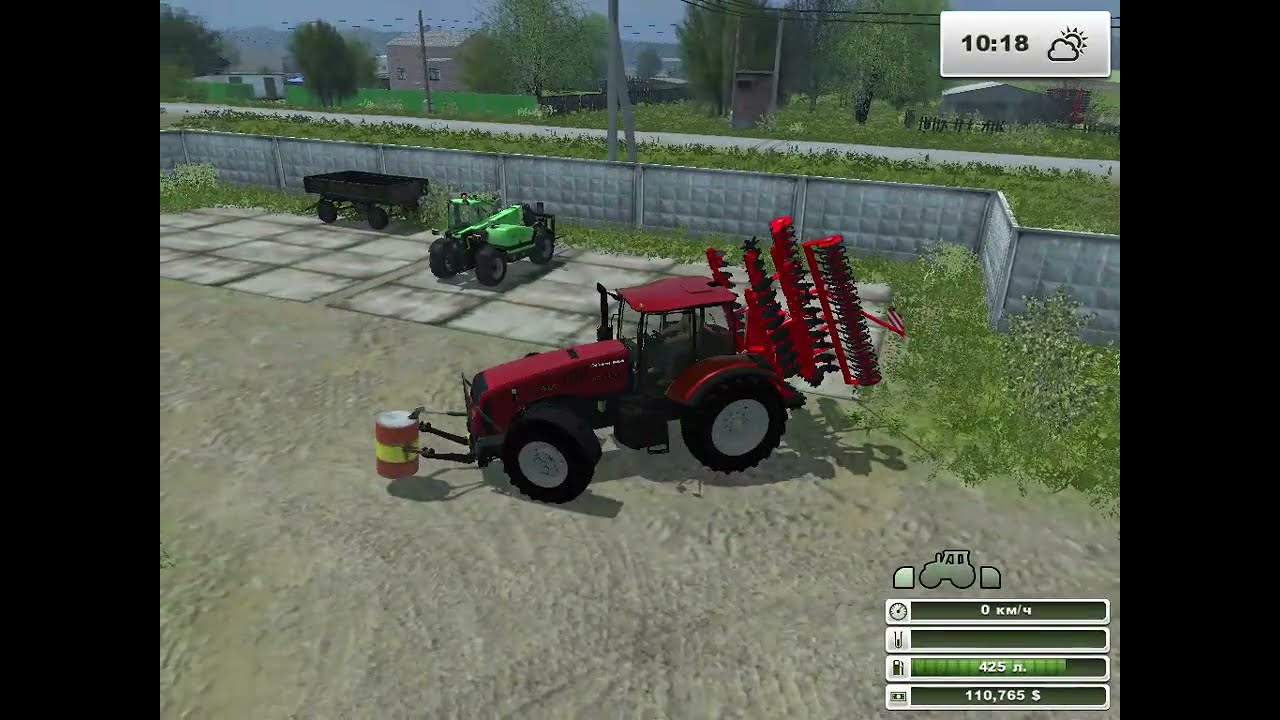 FarmingSimulator 2013.Карта :Бухалово.Культевация удобрение продажа рыбы муки и яиц.Серия 44.
