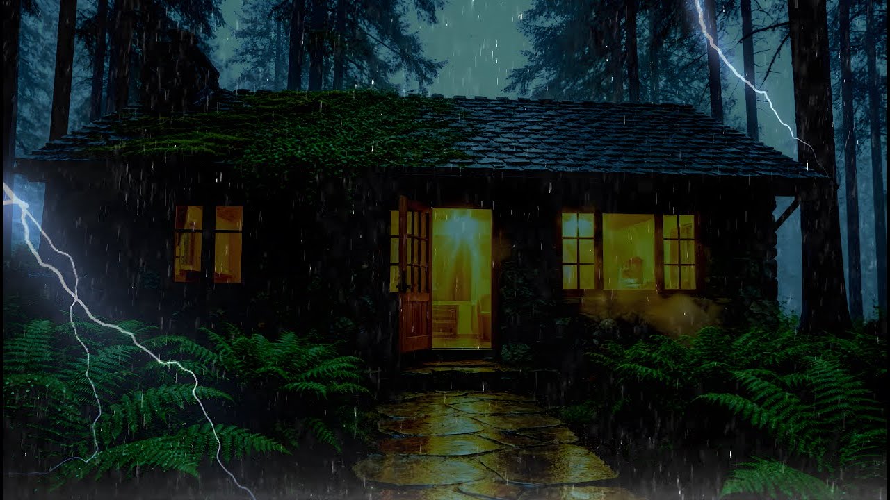 Rain Sounds for Sleeping | Heavy Rain & Thunderstorm for Deep Sleep