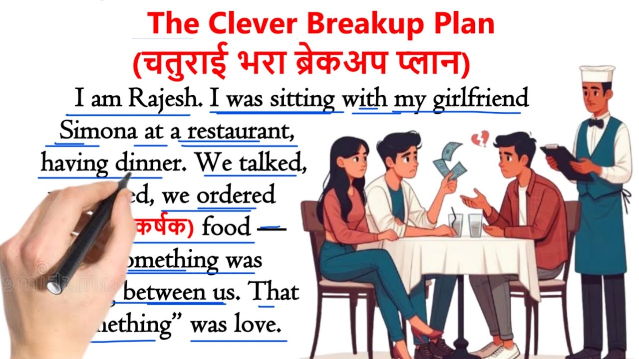 Breakup Plan | चतुराई भरा ब्रेकअप प्लान | इंग्लिश सीखे स्टोरी से | English Story - Hindi Translation
