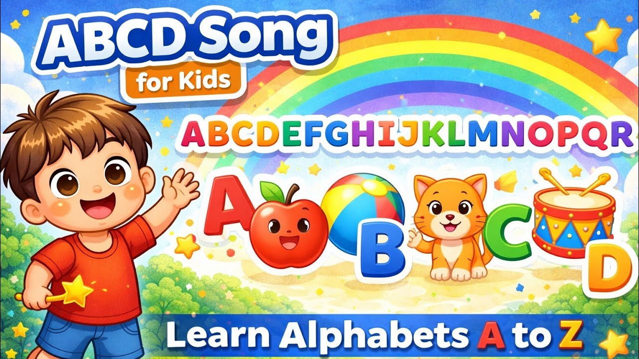 ABCD Song for Kids 🔤🎶 | Learn Alphabets A to Z | ColorPop Kids🌷