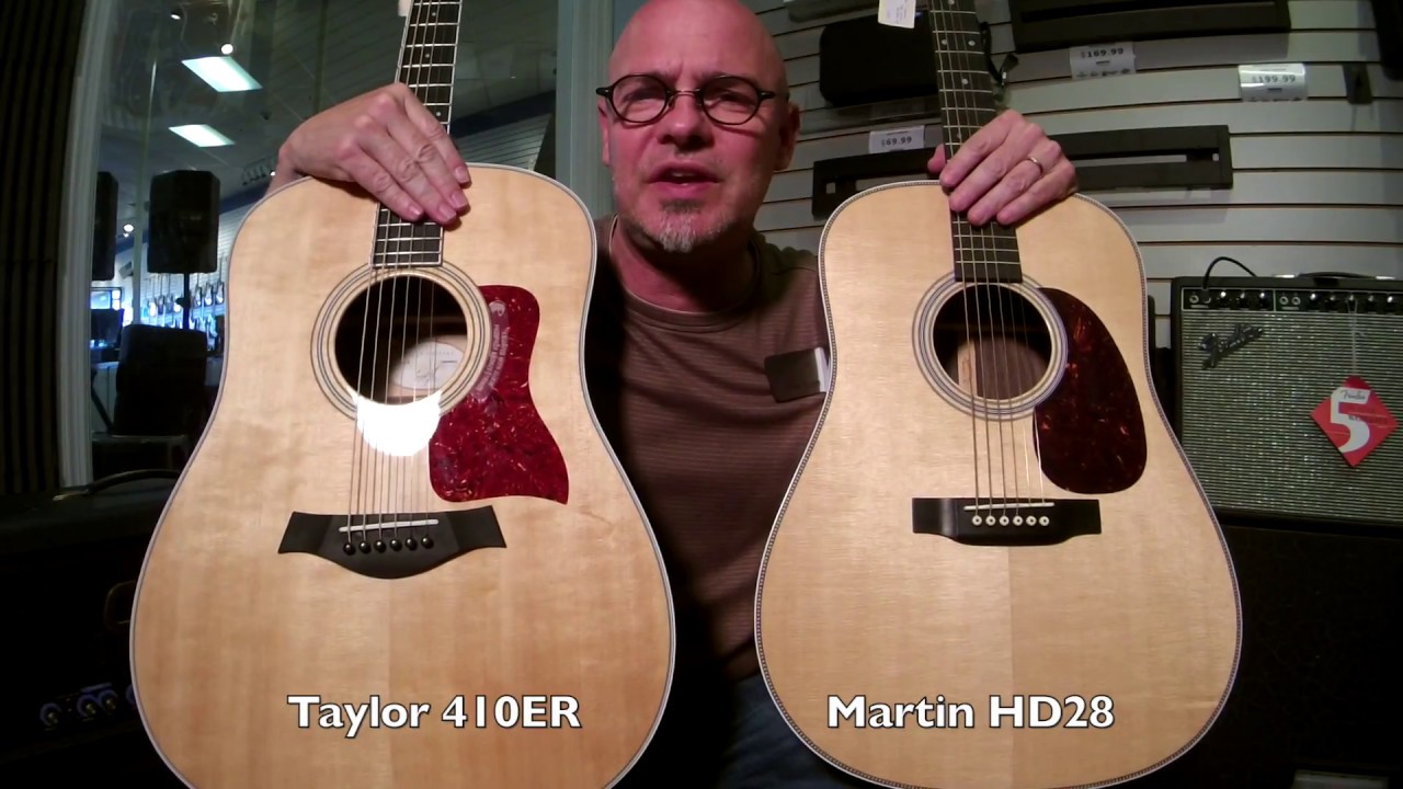 FAZIO'S FRETS MUSIC - TAYLOR 410ER vs. MARTIN HD28