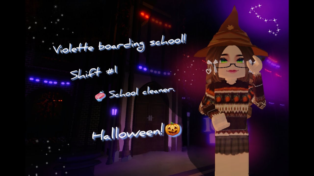 ｡･ﾟ･ﾉ💦 Violette boarding school!  Shift #1/ 🧼 School cleaner.