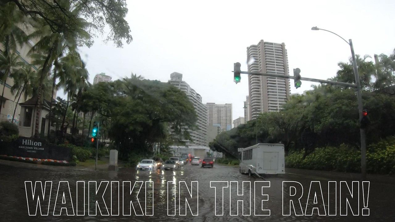 Rainy Day in Paradise | 4K Waikiki Driving Tour 🌴 Hawaii John