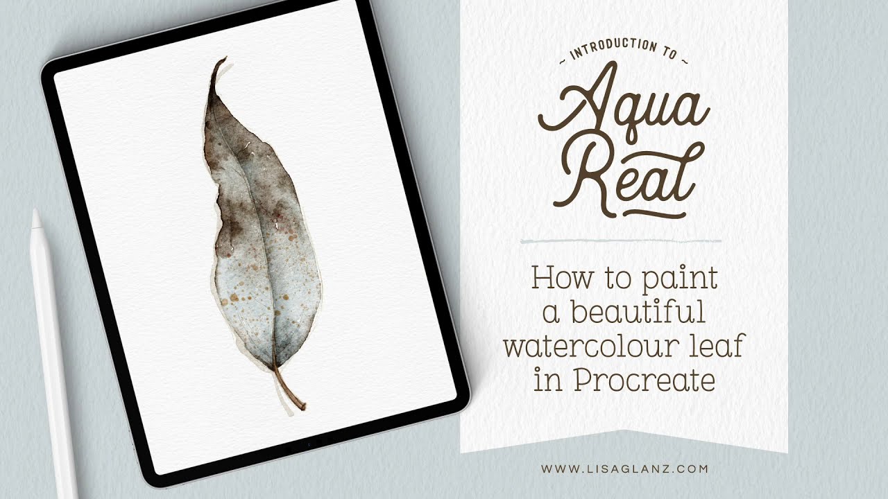 How to paint a beautiful digital watercolor leaf in Procreate