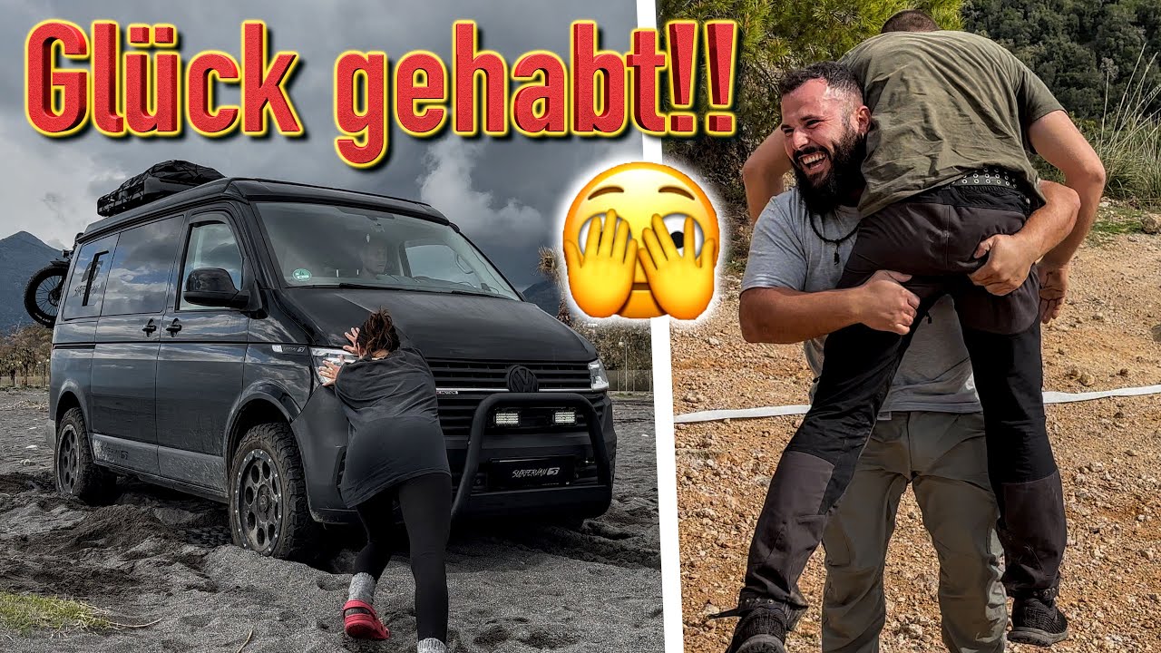 Retter in der Not mit gefährlicher Bergung!! 🫣 (1600€ Drohne weg und festgefahren 🥵) - Vanlife